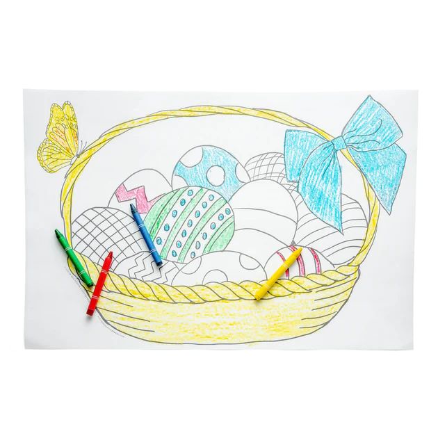 Easter Basket Coloring Place Mats | Classic Whimsy