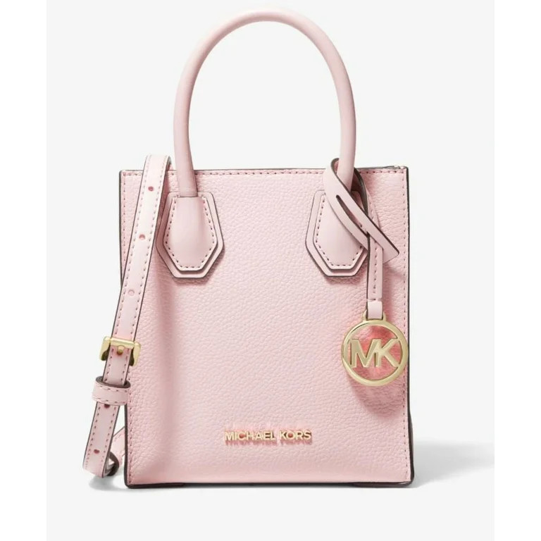Michael Kors Mercer Extra-Small Pebbled Leather Crossbody Bag (Powder Blush) 35S | Walmart (US)