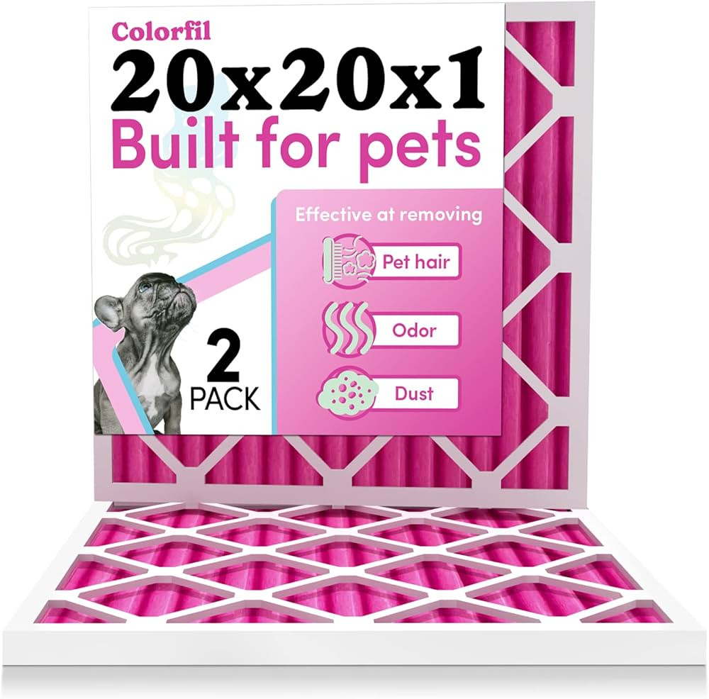 20x20x1 Air Filter by Colorfil | Color Changing Filters Designed for Cat and Dog Odor MERV 8 FIlt... | Amazon (US)