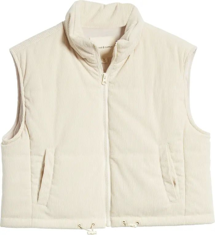 Crop Corduroy Vest | Nordstrom