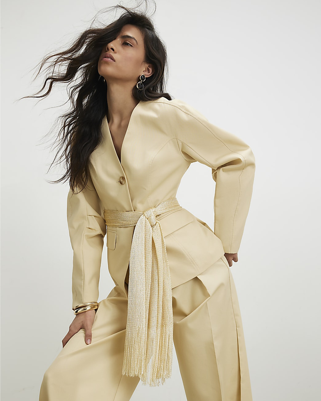 Gold Fringe Scarf | River Island UK & IE