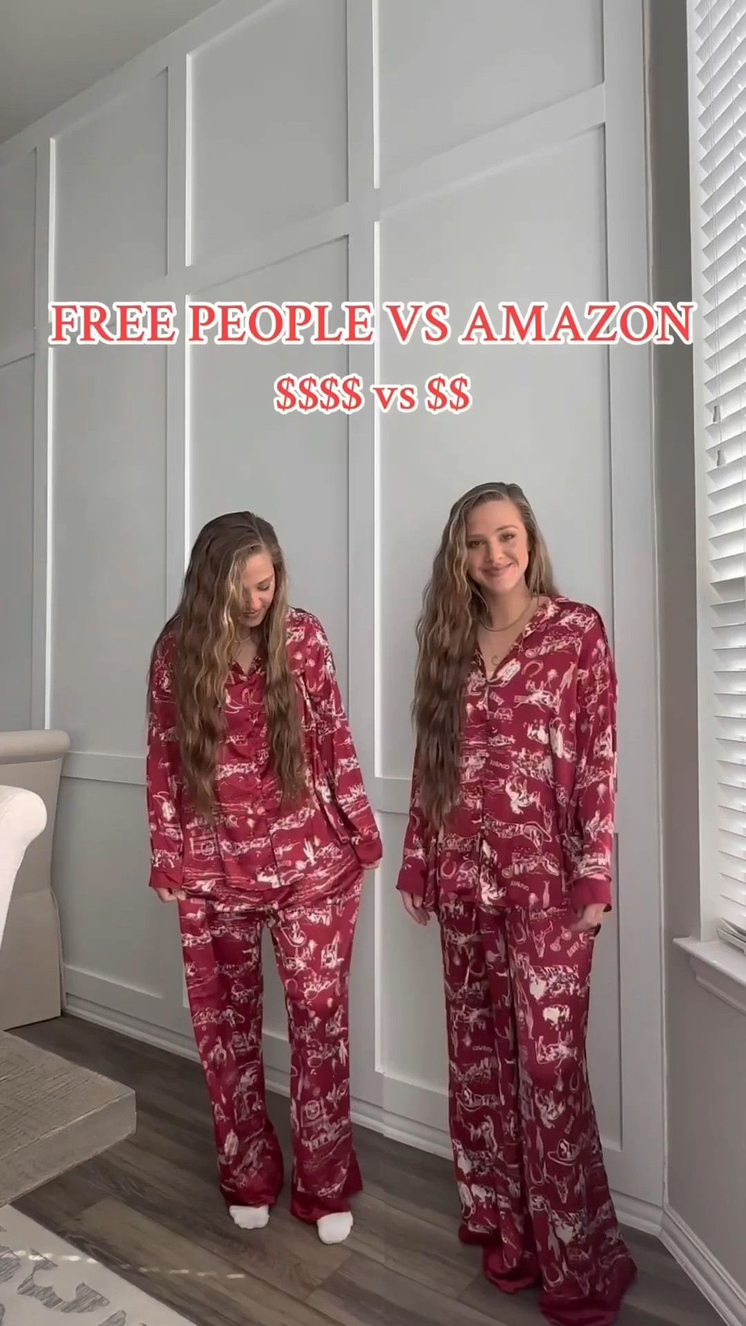 Amazon vs free people pajamas ❤️‍🔥 the best pregnancy birth postpartum theyre so comfy and they’re almost identical!!! 

#LTKFamily #LTKSaleAlert #LTKFindsUnder100