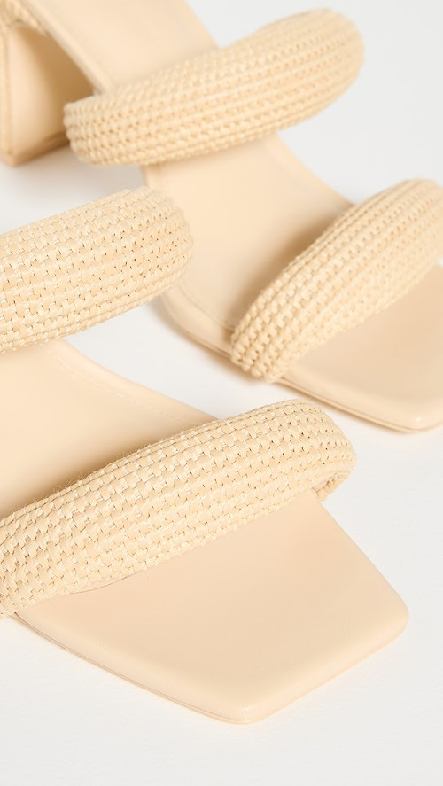 Puffy Strap Raffia Sandals | Shopbop