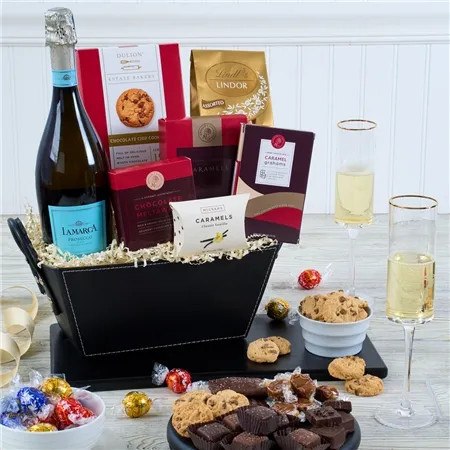 Champagne & Truffles Gift Basket - Prosecco | GourmetGiftBaskets.com