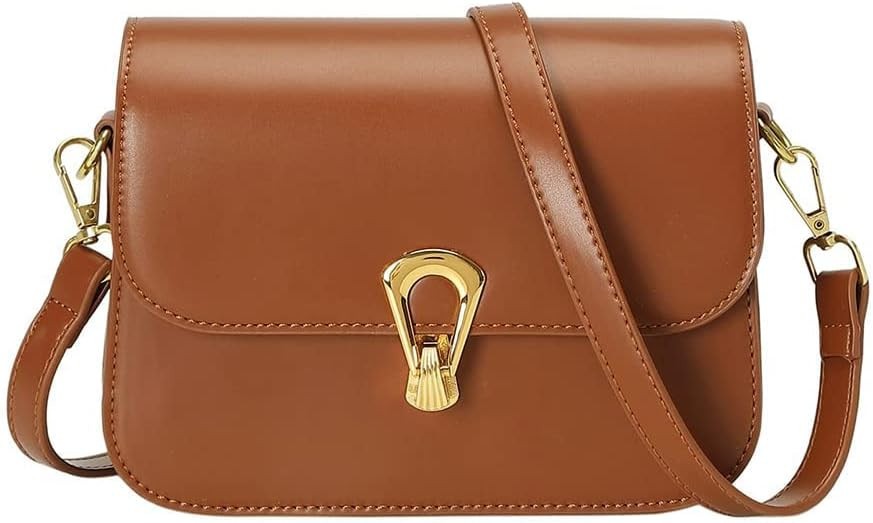 Mn&Sue Small Flap Crossbody Bags Designer Women 's Handbag PU Leather Shoulder Purse with Adjusta... | Amazon (US)