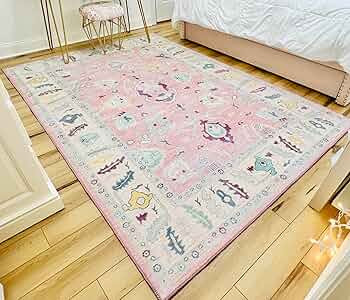 Modern Oushak Rug, Vintage Turkish Colorful Oriental Antique Inspired Area Rugs, Luxury Washable ... | Amazon (US)