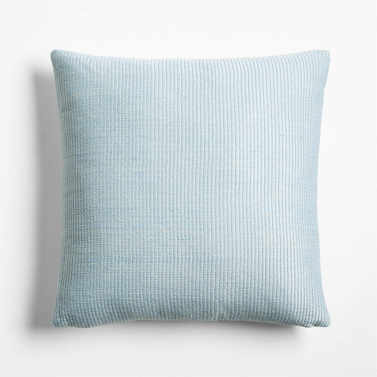 Waterfall Blue 20"x20" Soft Textured Indoor/Outdoor Throw Pillow + Reviews | Crate & Barrel | Crate & Barrel