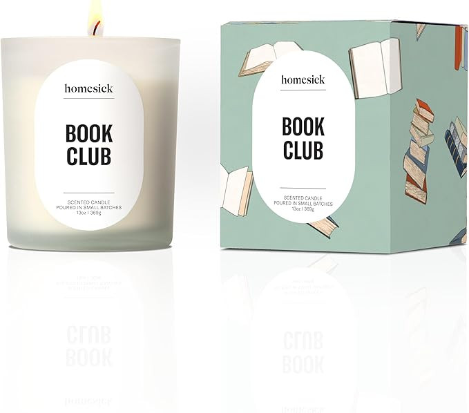 Homesick Book Club Scented Candle – 13 oz Soy Wax Candle with Organic Cotton Wick, 60–80 Hour... | Amazon (US)