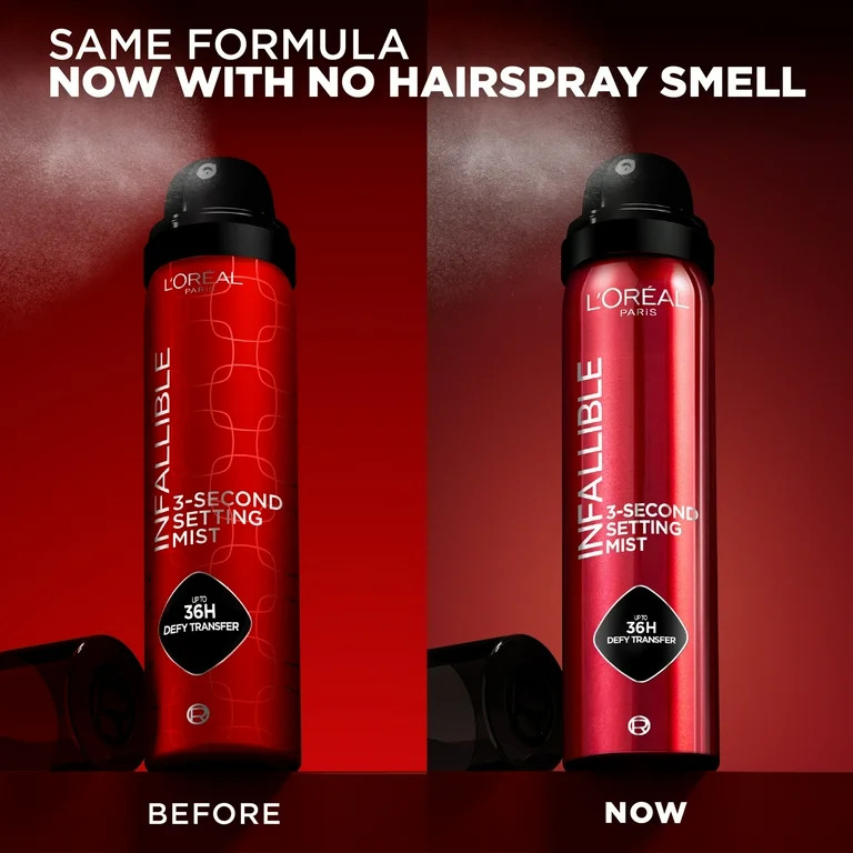 L'Oreal Paris Infallible 3- Second Setting Mist with Microfine, up to 36H Wear, Clear, 1.76 fl oz | Walmart (US)