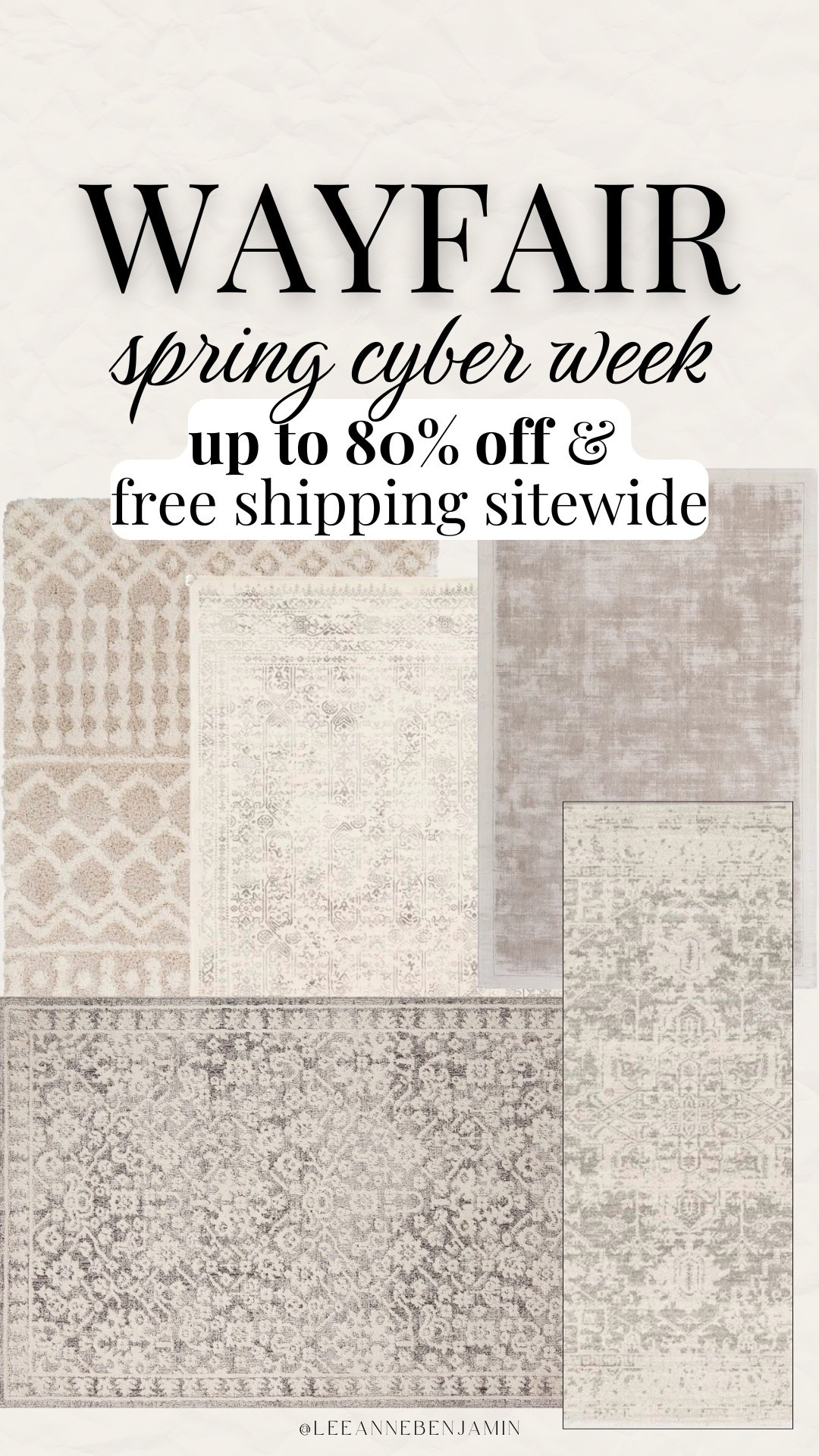 @wayfair cyber week sale!! Up to 80% off rugs #wayfaircreator

#LTKSaleAlert #LTKSeasonal #LTKHome