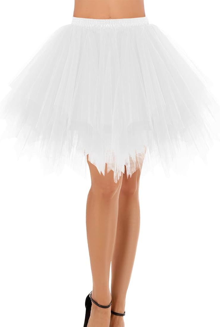 Bridesmay Women's Tutu Skirt 50s Vintage Ballet Bubble Dance Skirts for Cosplay Party | Amazon (US)