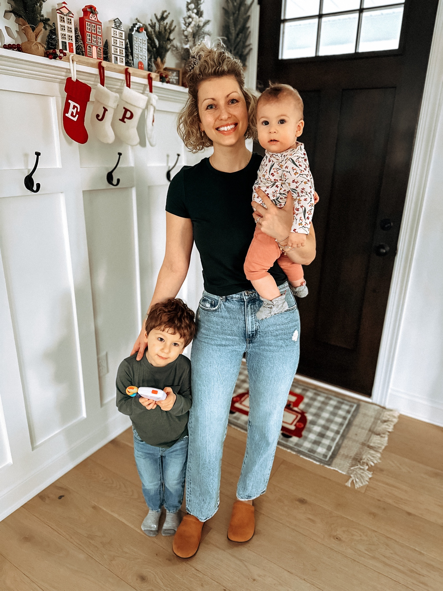 Friday mom fit 
50% off jeans with code CYBER
TTS, for a little oversized look or more room at the hips go up a size


#LTKstyletip #LTKfindsunder50 #LTKsalealert