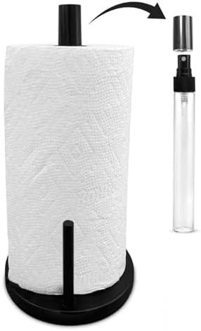 BluJaye 2 in 1 Attractive Paper Towel Holder with Spray Bottle - Matte Black Paper Towel Holder C... | Amazon (US)