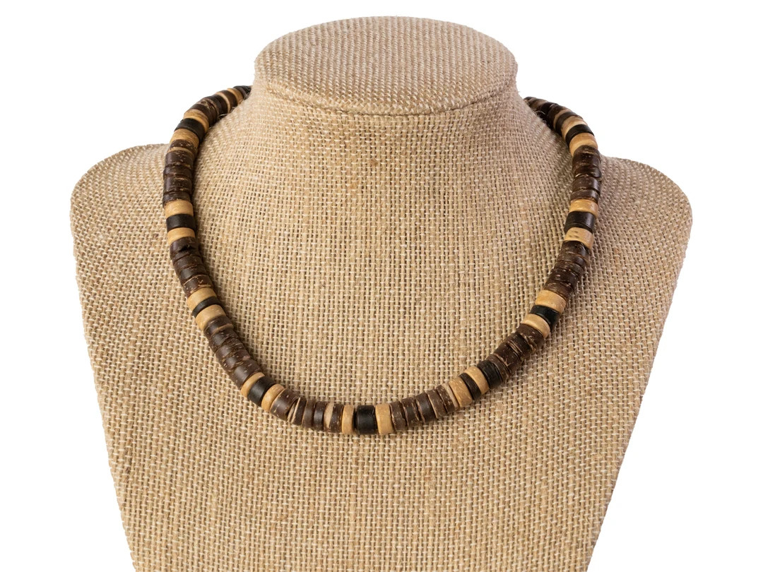 Brown Coconut Shell Necklace | Coco Beaded Necklace | Summer Swim Adventure Necklace | Brown and ... | Etsy (US)