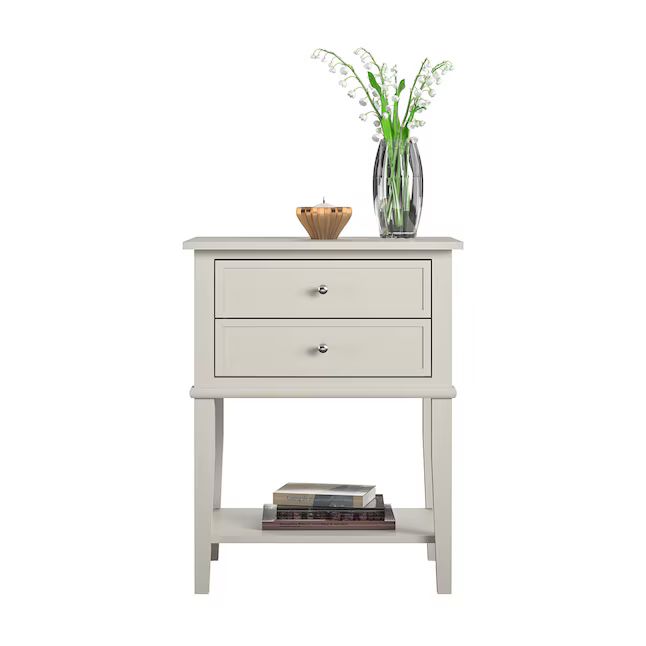 Ameriwood Home Franklin 22-in W x 28-in H Taupe Wood Veneer Modern End Table with Storage Assembl... | Lowe's