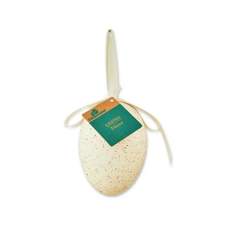 Easter Cream Speckled Egg Decor, 6 in, by Way To Celebrate | Walmart (US)