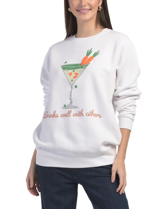 Easter Martini Crew Neck Sweatshirt | TJ Maxx