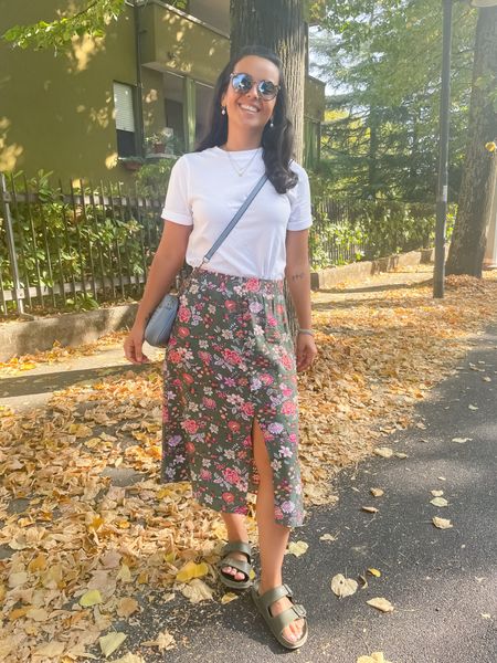 Looks like Fall but it doesn’t feel like it too much and I love it!! This is another simple and easy way to style a midi skirt… AKA one of my favorite pieces to travel with!!

#LTKstyletip #LTKeurope #LTKtravel