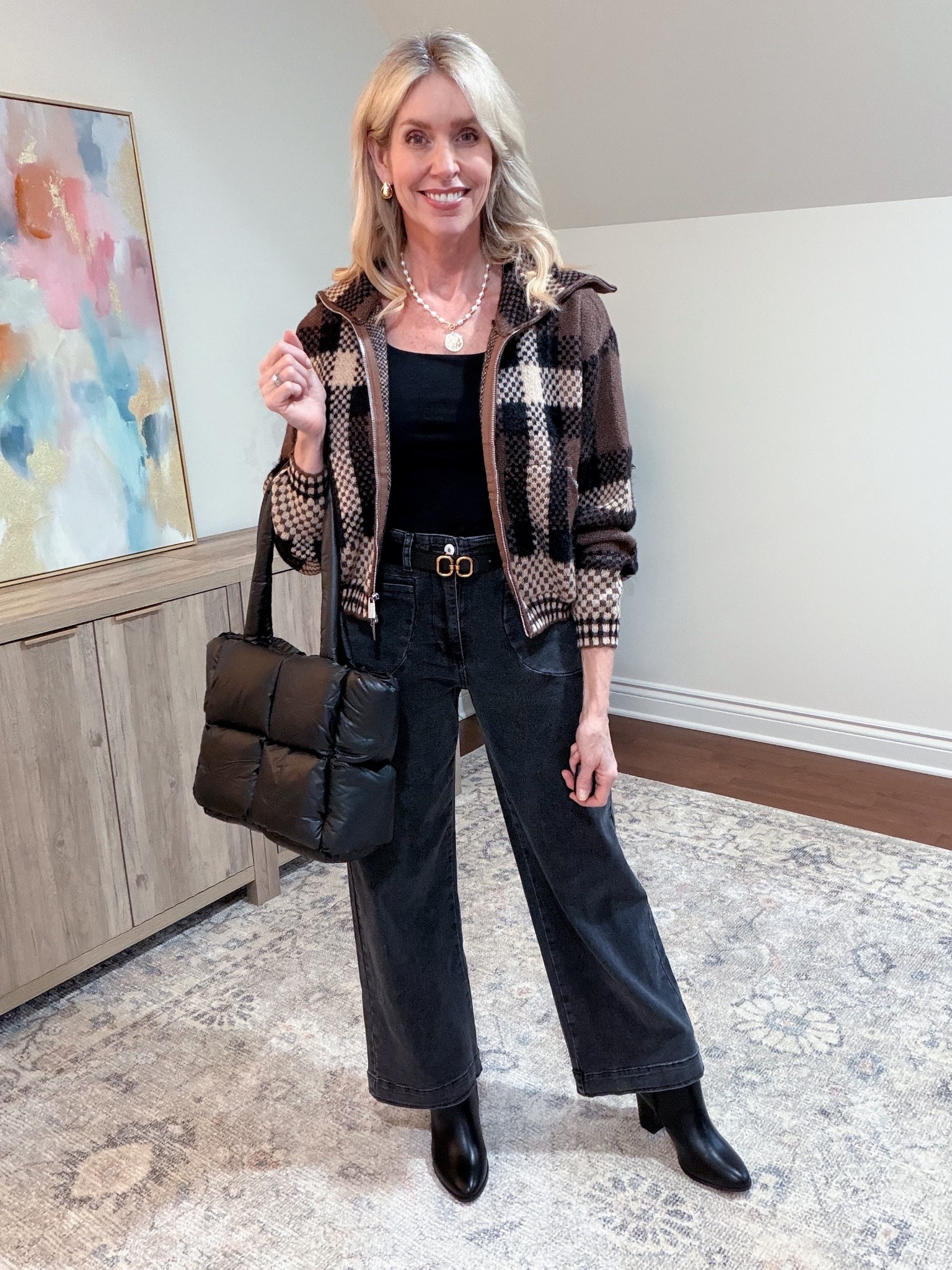 Easy style with a high impact! Comfy and put together outfit for winter. Fit is true to style and the sweater comes in two colors. 

#LTKOver40 #LTKootd #LTKFindsUnder50