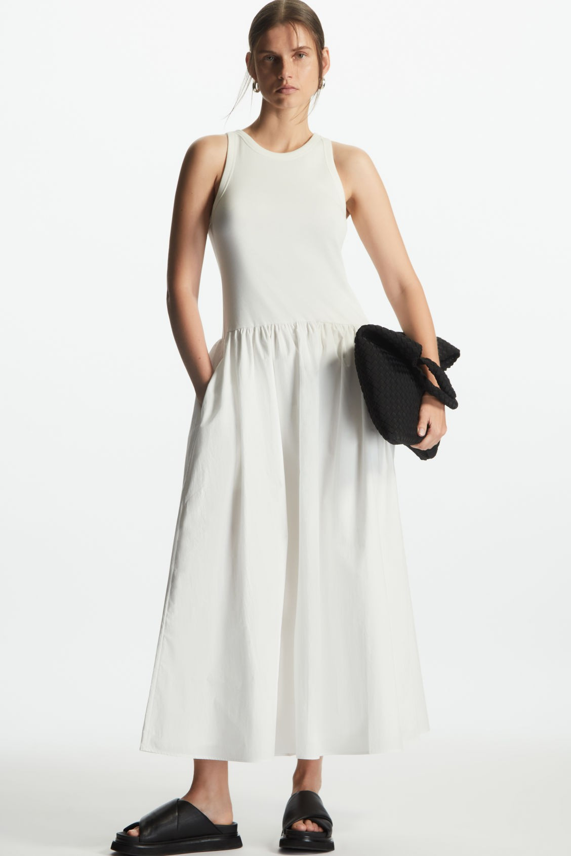 CONTRAST-PANEL MIDI DRESS | COS (EU)