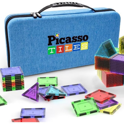 PICASSO-TILES Carrying Case for Magnetic Tiles – Travel Storage Bag Organizer for Kids, Portable Toy Storage, STEM Building Block Holder | Target