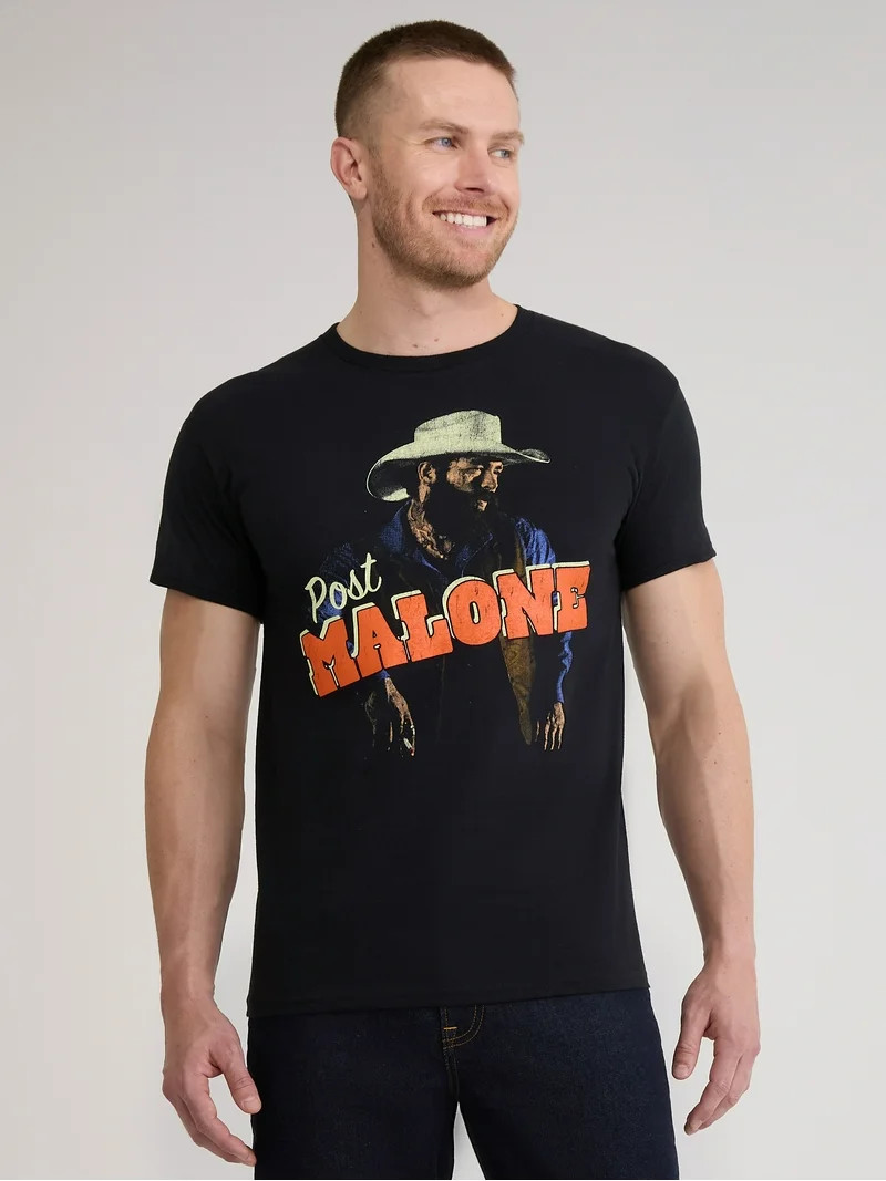 Post Malone Men's & Big Men's Cotton Graphic Tee, Sizes S-3XL | Walmart (US)