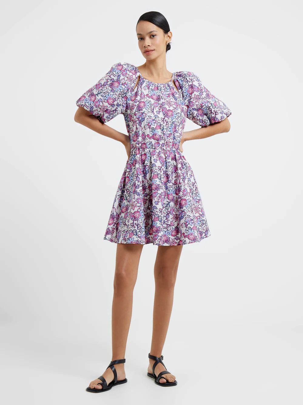 Fotini Poplin Puff Sleeve Mini Dress | French Connection (UK)