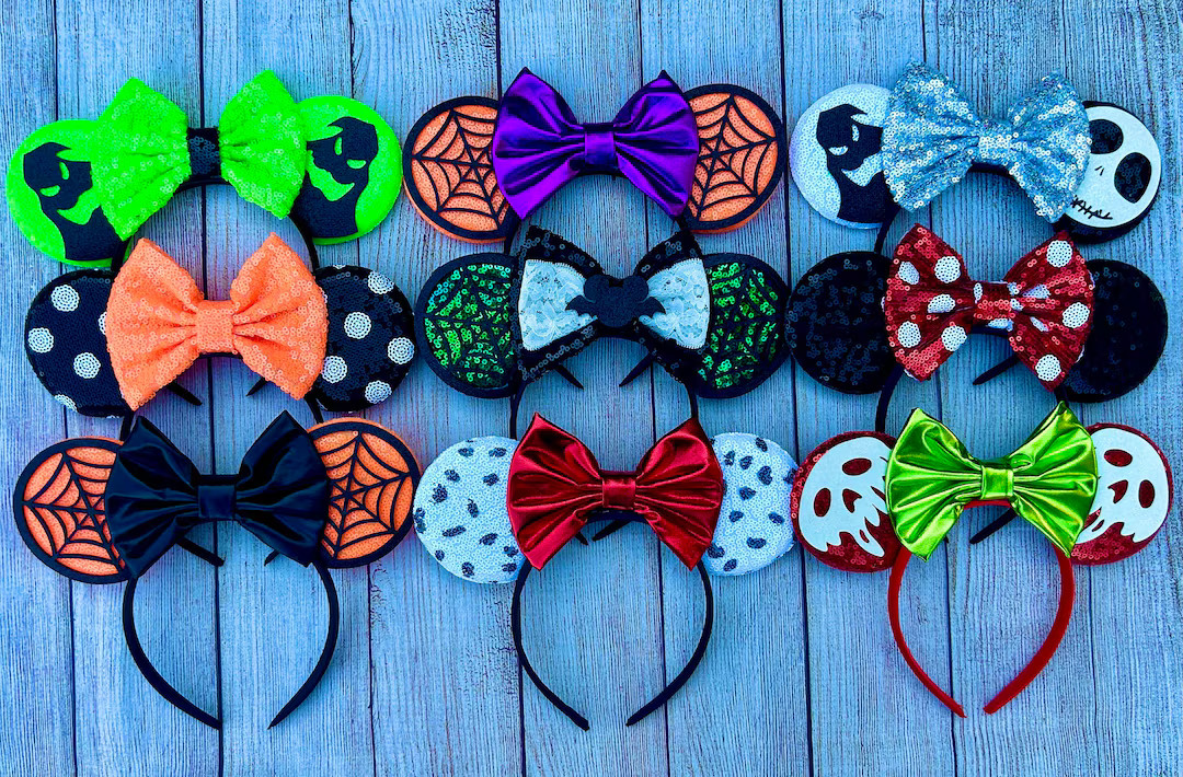 Halloween Mouse Ears / Haunted Mansion Ears / Spider Web Ears / Boogie Man Nightmare Ears - Etsy | Etsy (US)