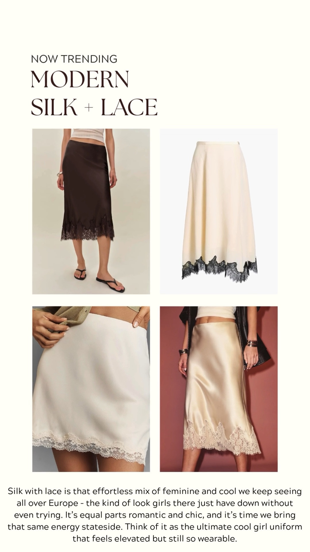 Fall trends: modern silk + lace 

#LTKSeasonal #LTKStyleTip