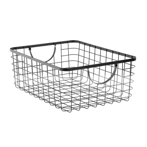 mDesign Metal Pantry Storage Basket with Curved Handles - 16 x 12 x 6 Inches, Matte Black at Nordstrom | Nordstrom