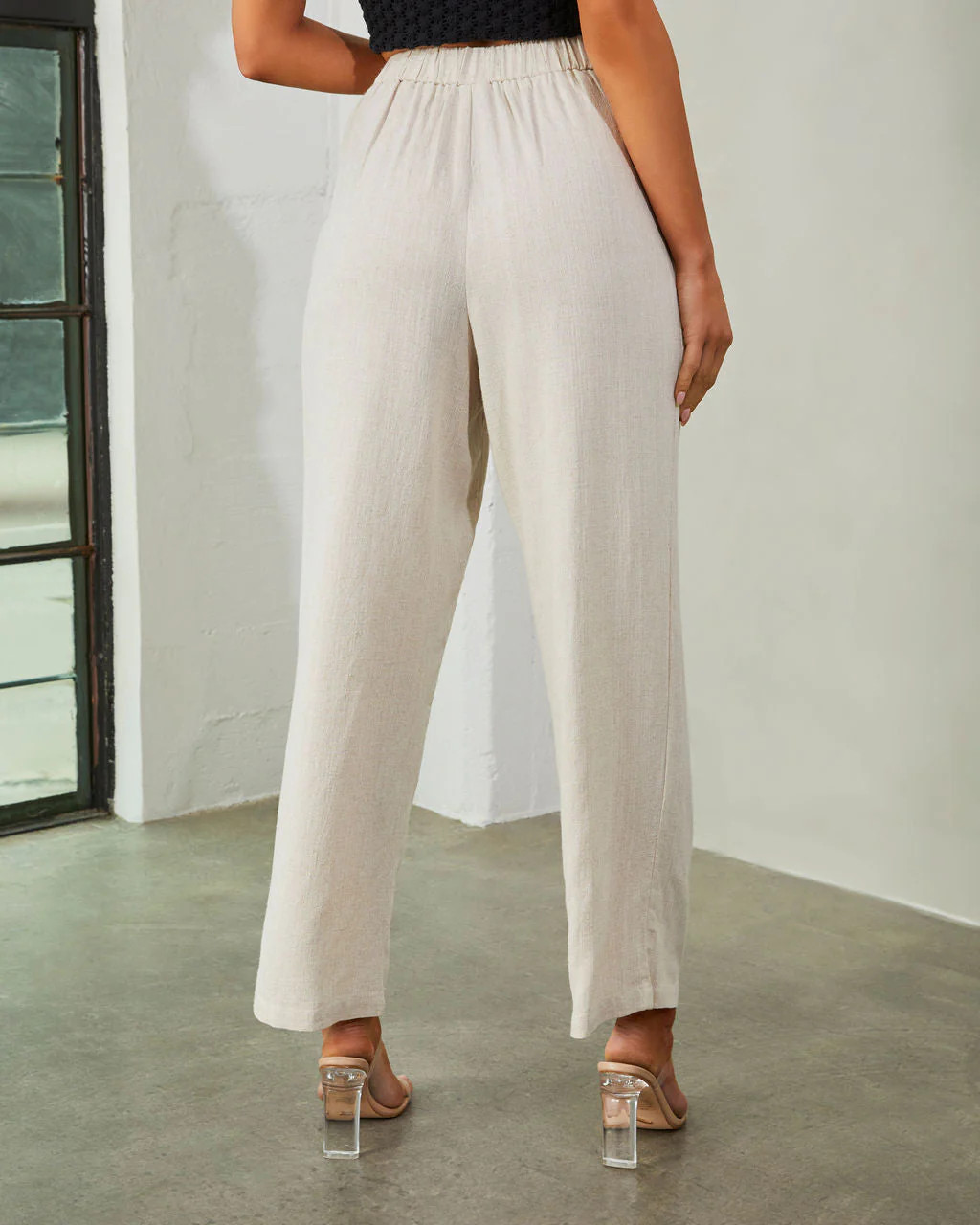 Renton Linen High Rise Pocketed Pants | VICI