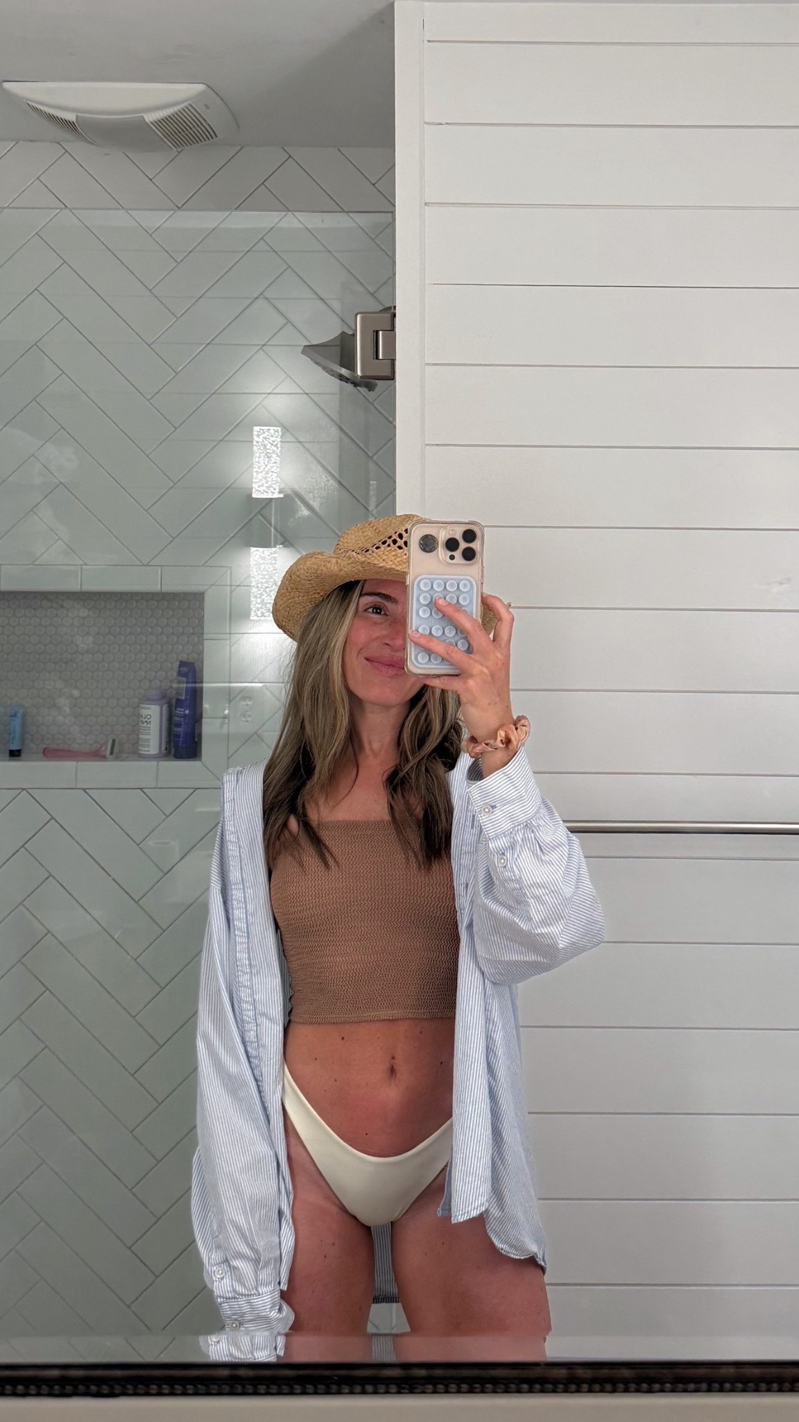 I’m 5’2” wearing XS/P in swimsuit + XS in button up 

#LTKSwim