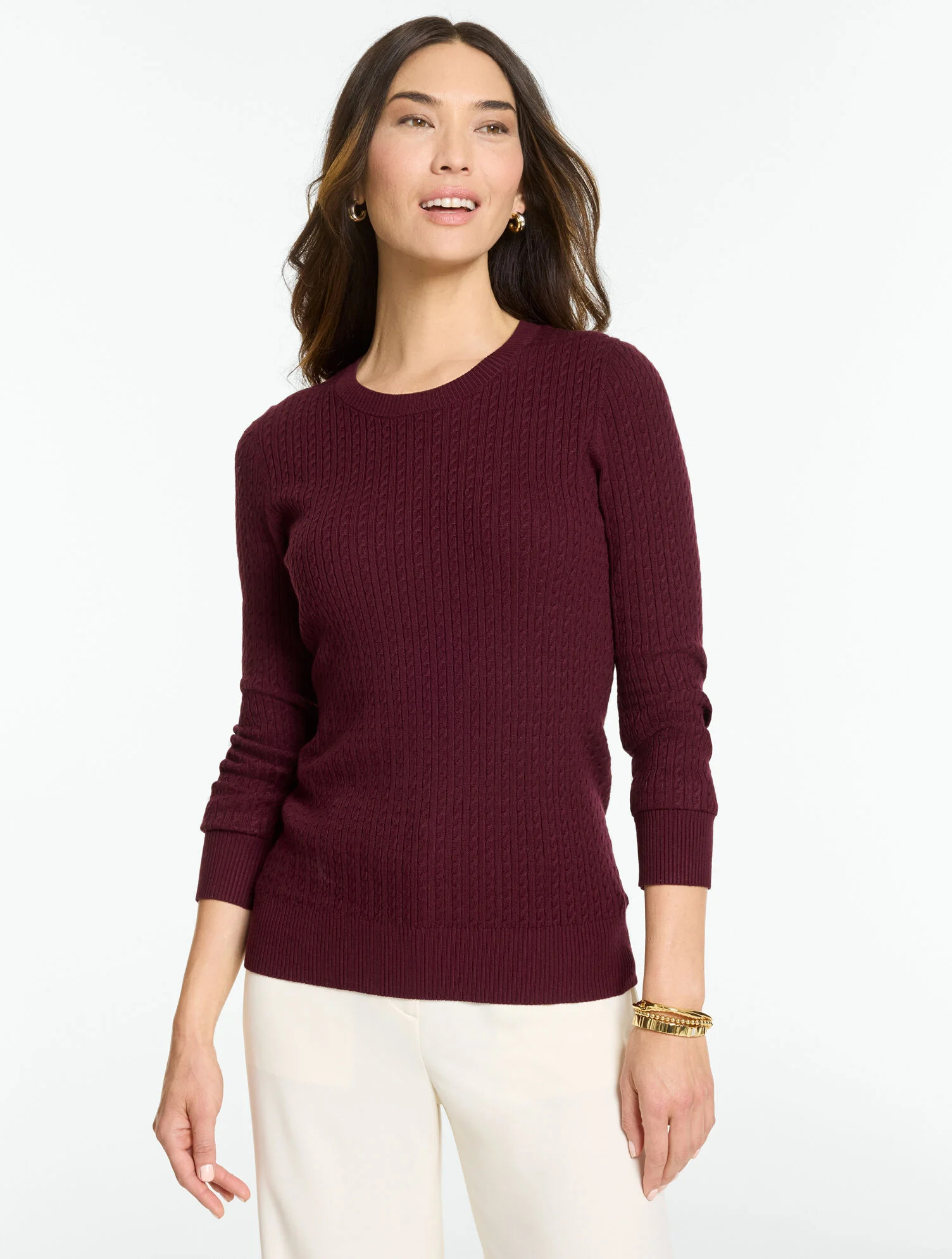 Micro Cable Sweater | Talbots