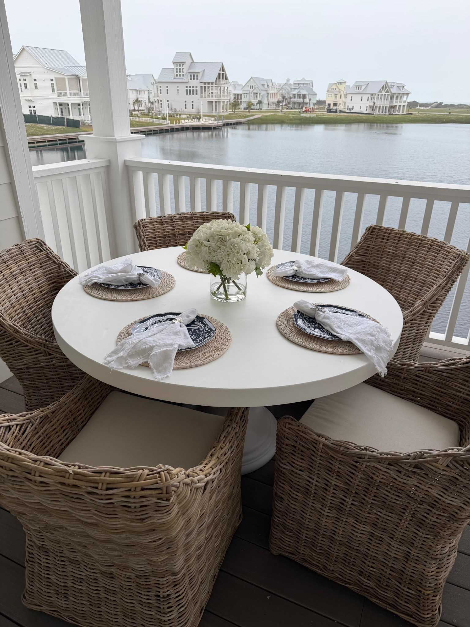 Can’t wait for so many meals & memories out here 🤍 everything is from @wayfair and linked! 