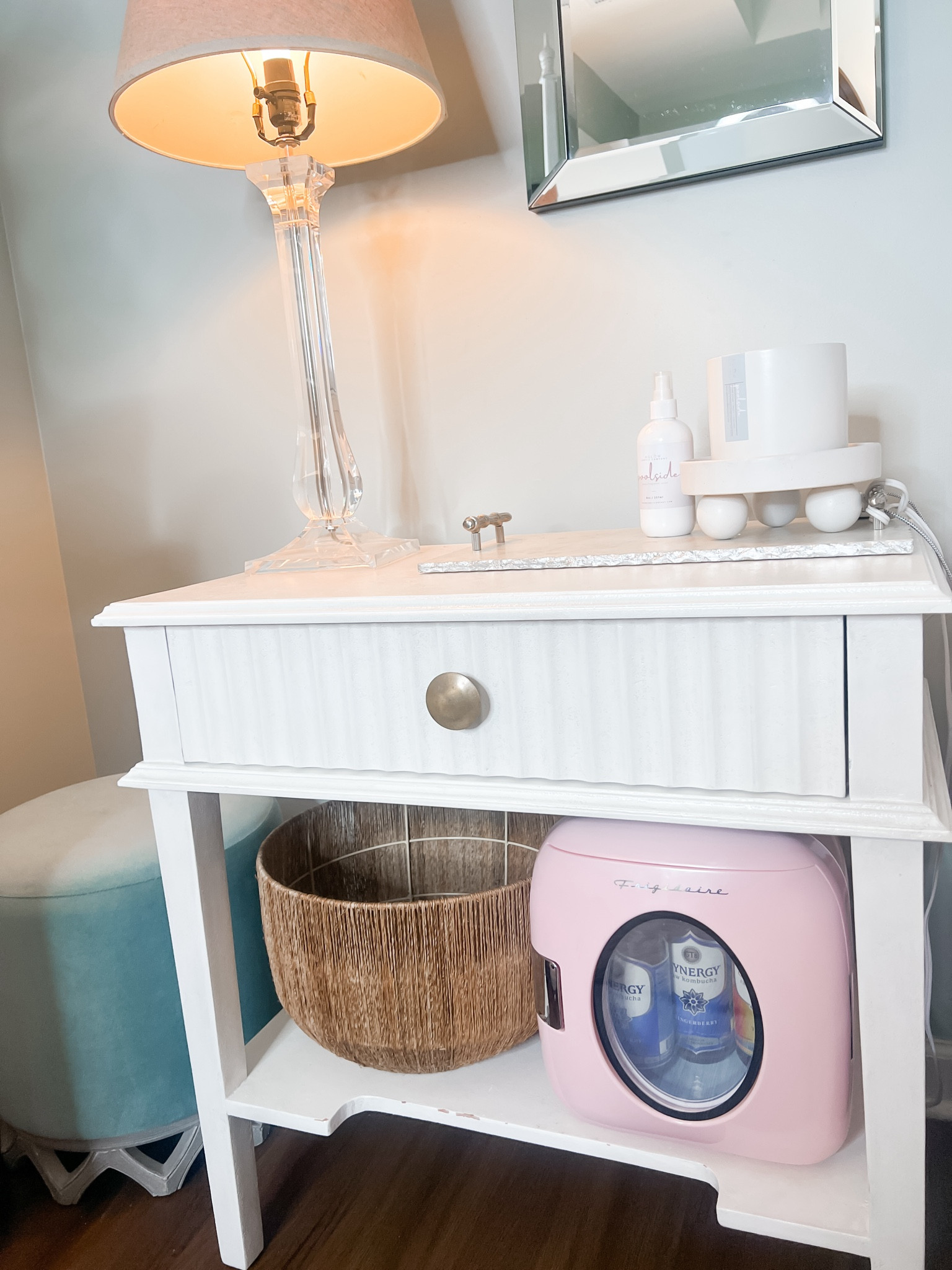 Lazy girl mini fridge! Perfect for when I don’t want to go down to the kitchen in the am for my kombucha! 

#LTKhome #LTKGiftGuide #LTKfindsunder100