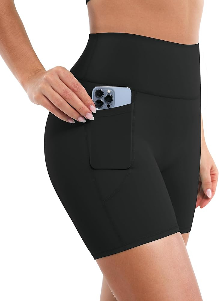 BRXL Buttery Soft Biker Shorts 5" for Women with Pockets No Front Seam High Waist Athletic Volley... | Amazon (US)