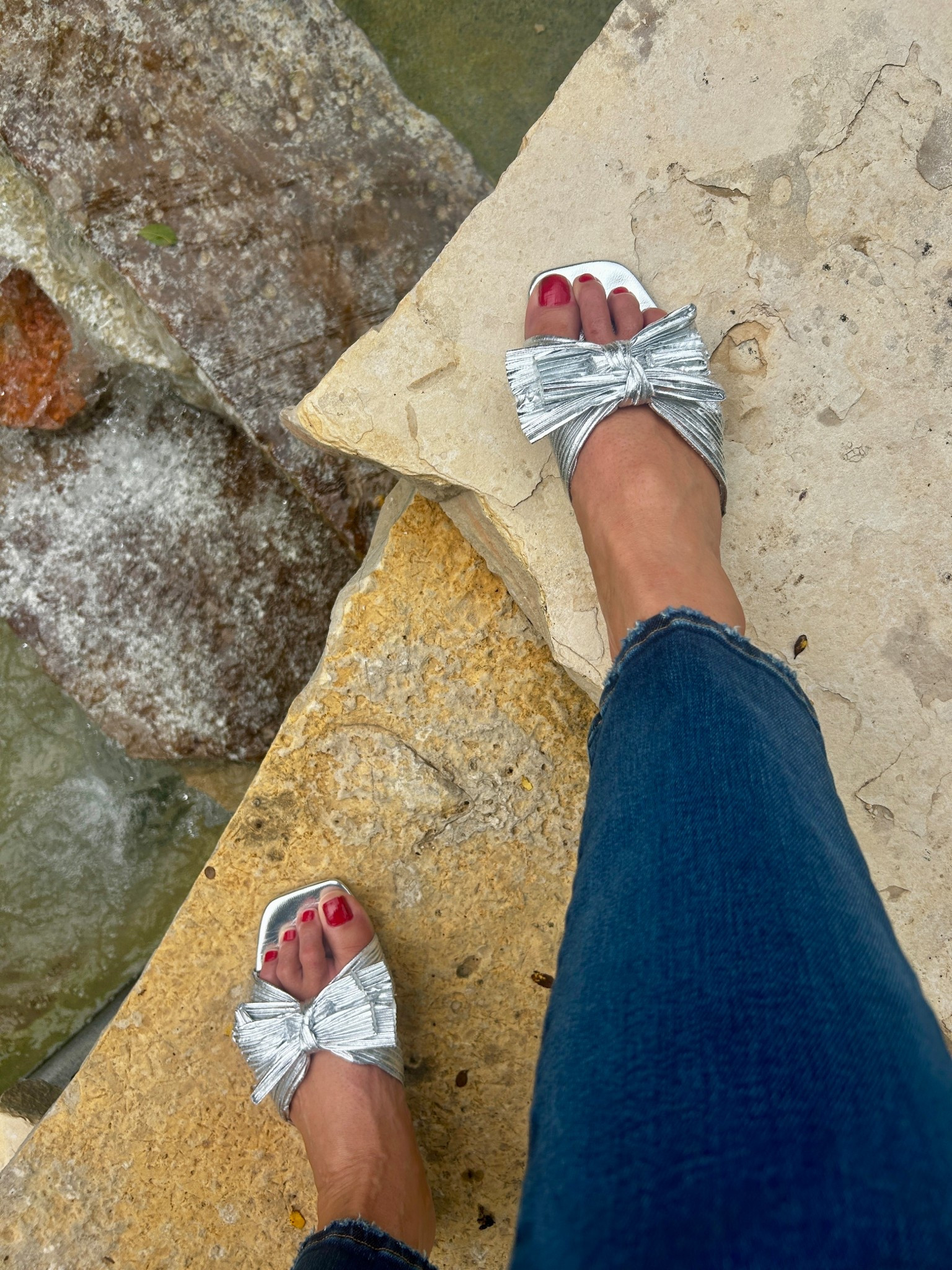 Comfy AND Cute sandals! 

Trendy sandals
Metallic sandals
Silver sandals
Knotted sandals
Summer style
Women over 60
Rememberwynn18

#LTKTravel #LTKOver40 #LTKootd