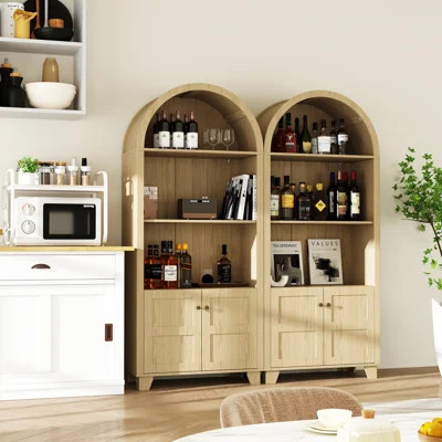 71'' Kitchen Pantry With Bookcases | Wayfair North America