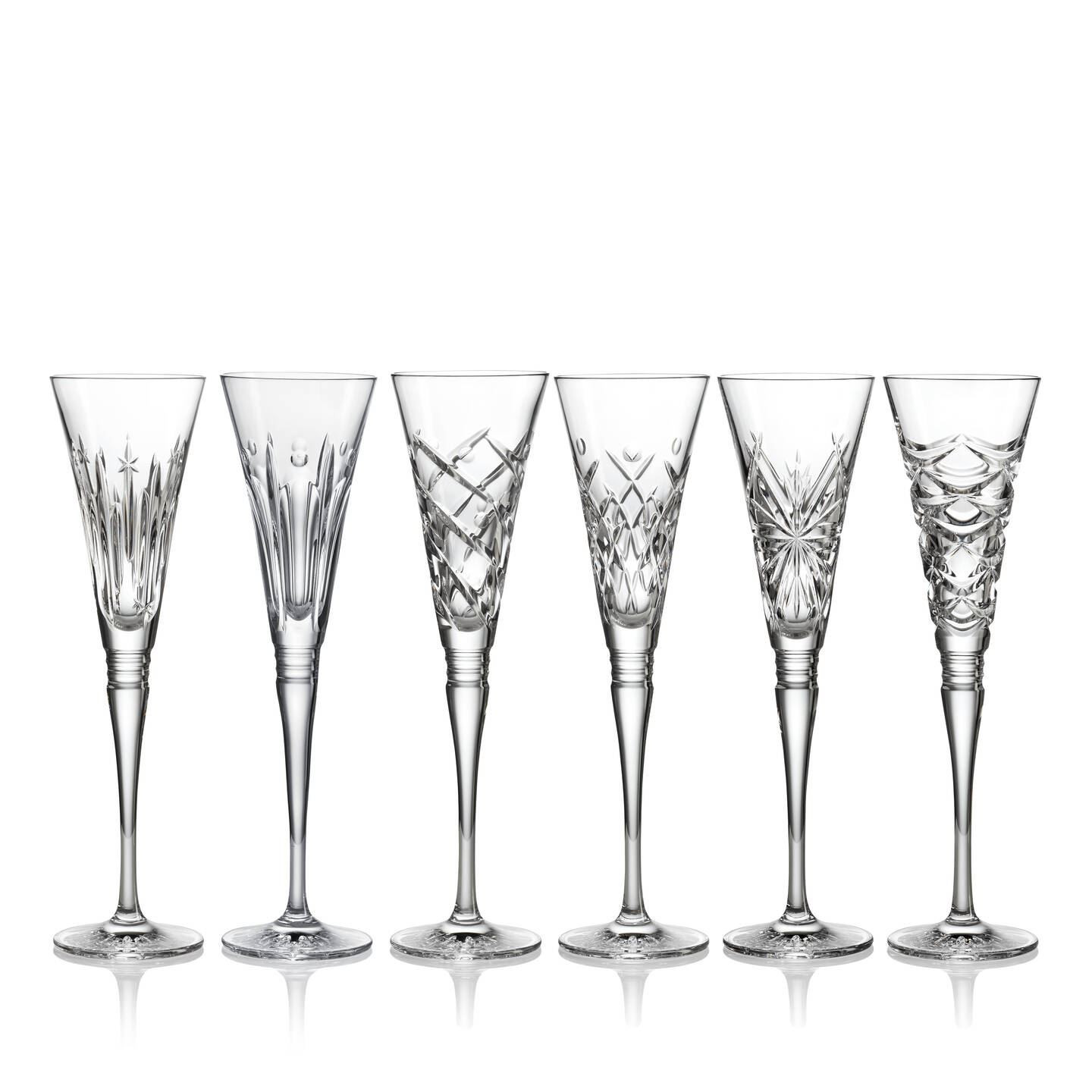 Winter Wonders Clear Flutes Set/6 | Waterford | Waterford