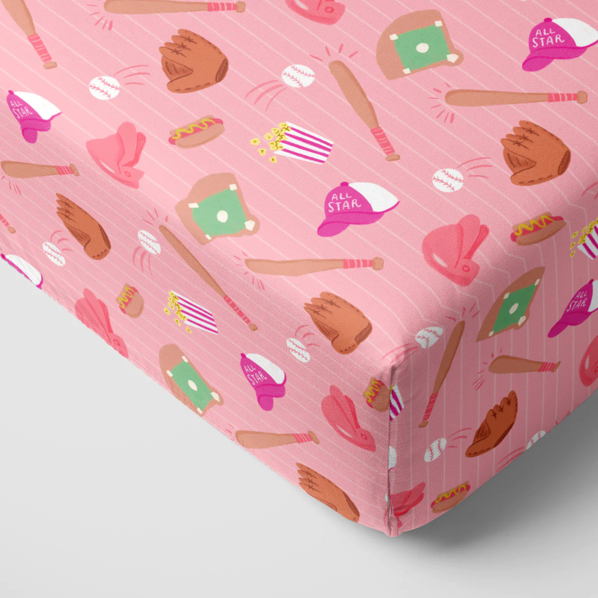 Pink All Stars Fitted Crib Sheet | Little Sleepies