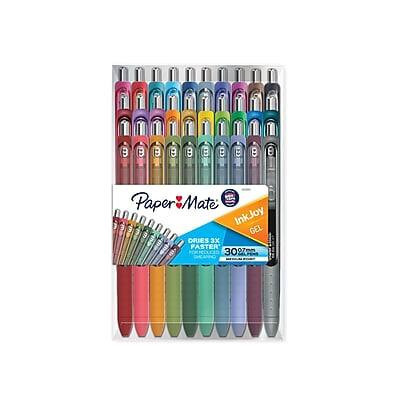 Paper Mate - InkJoy Retractable Gel Pens, Medium Point, 0.7mm, Ink, 30/Pack - Assorted | Best Buy U.S.