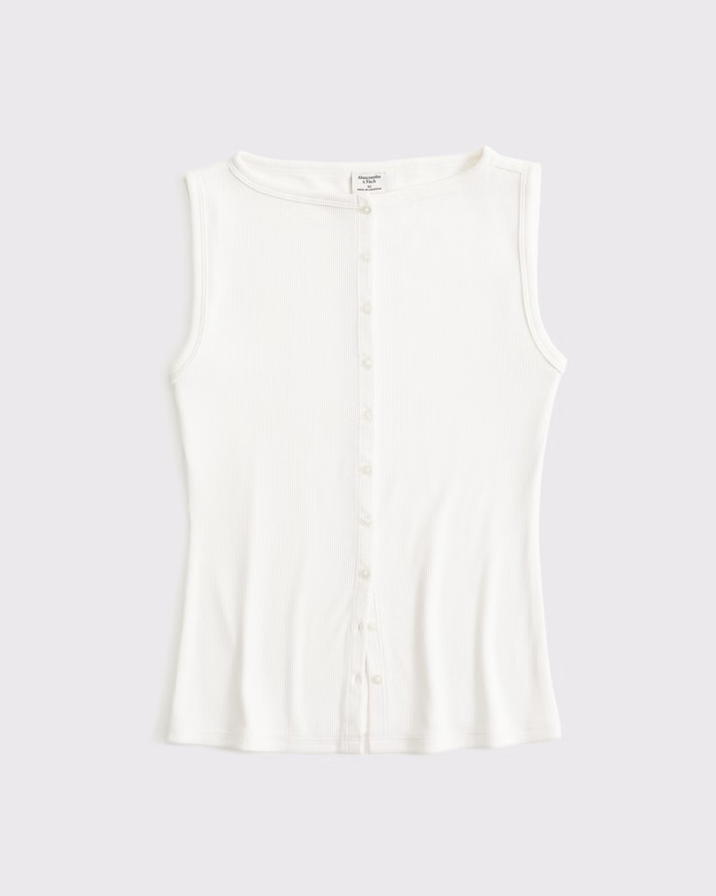 Women's Slash Button-Through Top | Women's Tops | Abercrombie.com | Abercrombie & Fitch (US)