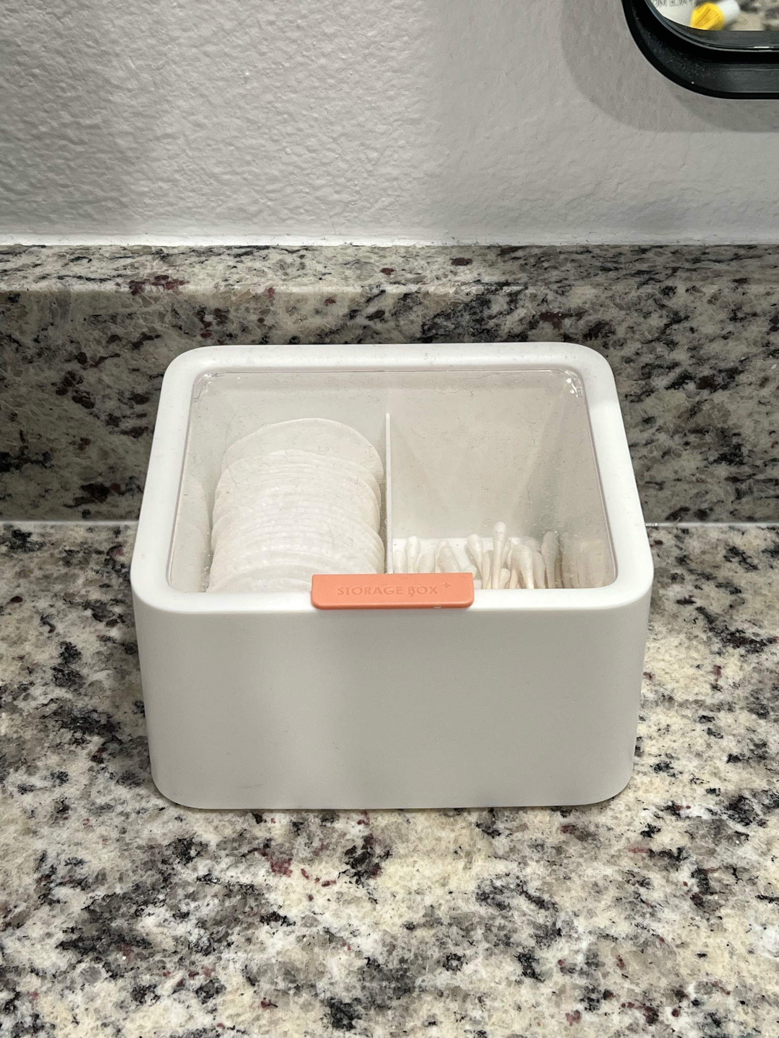 Organizing makeup pads and q-tips on the counter with this cute little plastic box from Amazon

#LTKhome #LTKfindsunder50 #LTKsalealert