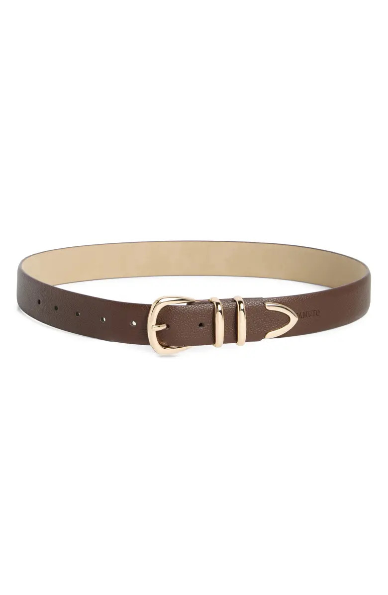 Double Keeper Faux Leather Belt | Nordstrom Rack