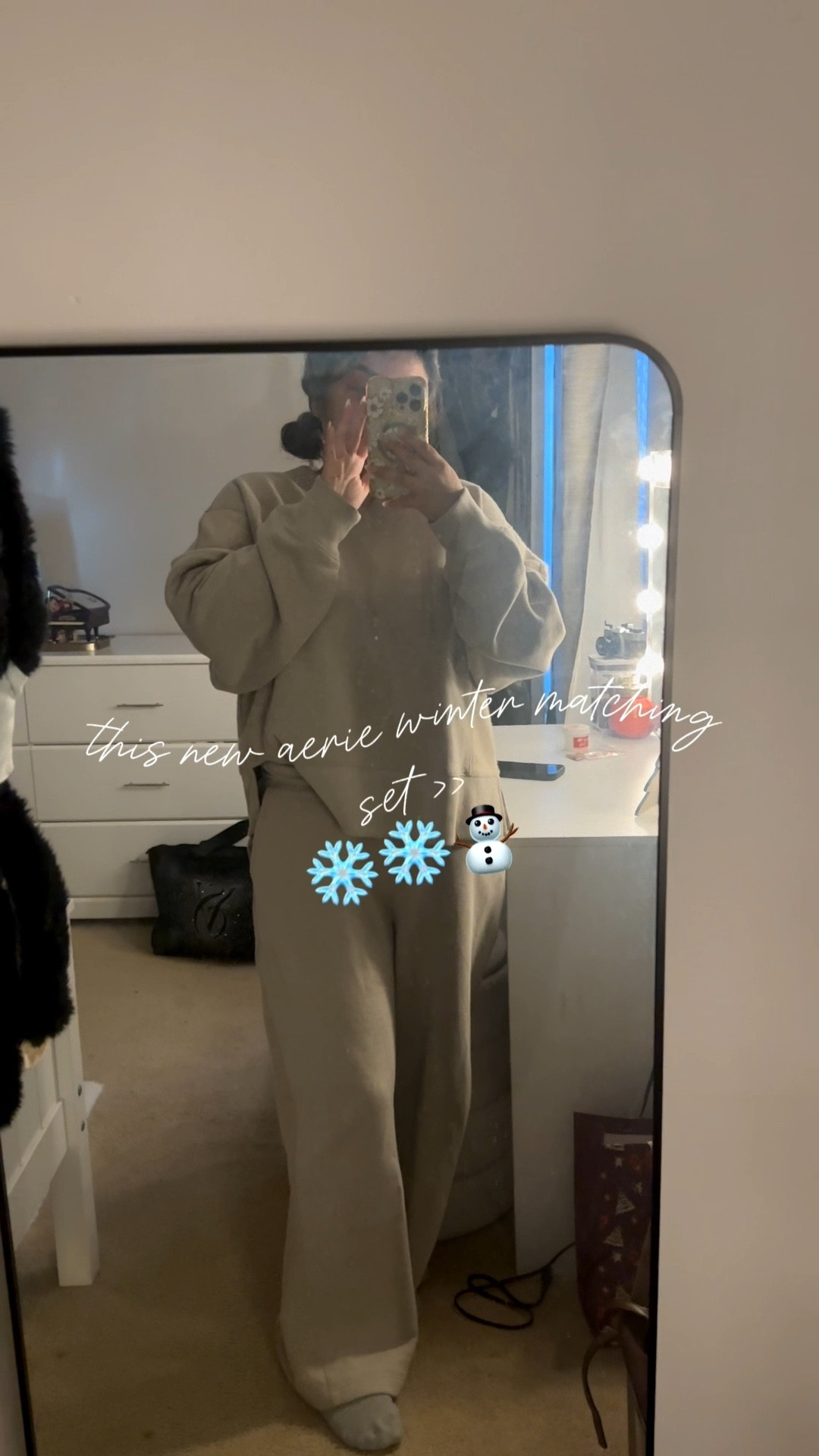 This new aerie winter matching set is so comfortable and cozy! 

#LTKBump #LTKMidsize #LTKSaleAlert