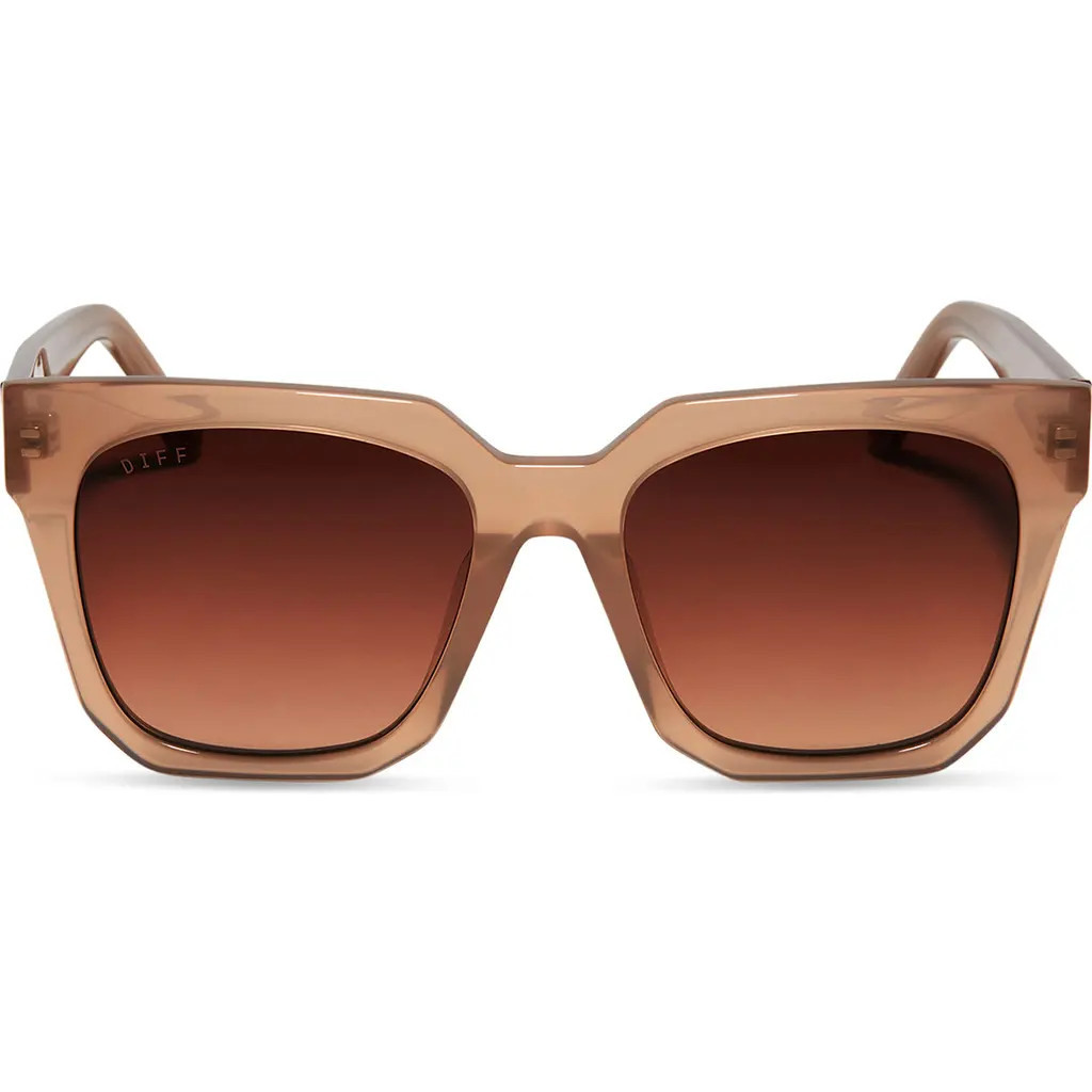 DIFF Ariana II 54mm Gradient Square Sunglasses in Taupe/Brown Gradient at Nordstrom | Nordstrom