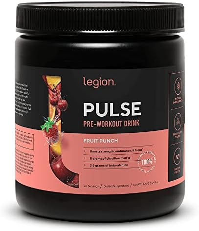 Legion Pulse Pre Workout Supplement - All Natural Nitric Oxide Preworkout Drink to Boost Energy, ... | Amazon (US)
