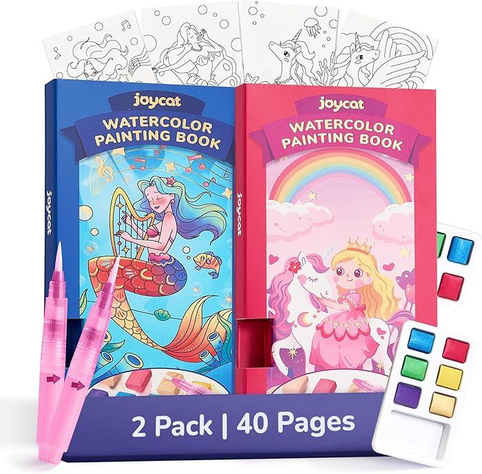 JoyCat 2 Pack Pocket Paint with Water Coloring Books for Kids, Art & Craft Activity Toy Set, Crea... | Amazon (US)