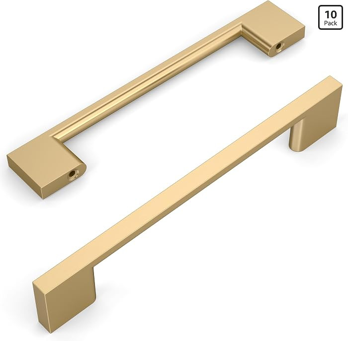 Amerdeco 10 Pack Champagne Bronze Cabinet Pulls 6.25 Inch(160MM) Hole Centers Kitchen Cabinet Han... | Amazon (US)