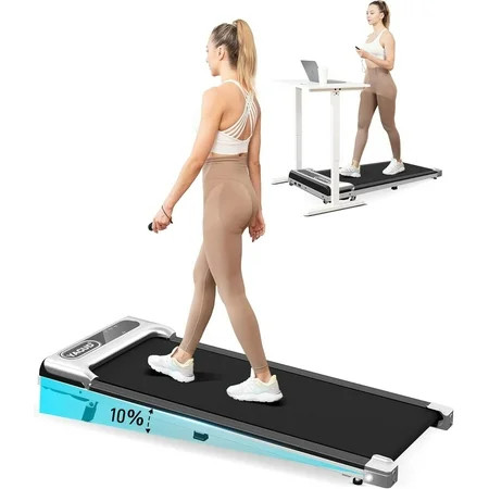 Yagud Walking Pad Under Desk Treadmill with Incline, Portable Small Treadmills for Home with Remote Control, Walking Pad Treadmill with Manual Incline, LED Display, 265LBS Weight Capacity | Walmart (US)